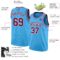 Custom Sky Blue Maroon-White Authentic Basketball Jersey