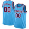 Custom Sky Blue Maroon-White Authentic Basketball Jersey