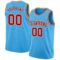 Custom Sky Blue Red-Cream Authentic Basketball Jersey