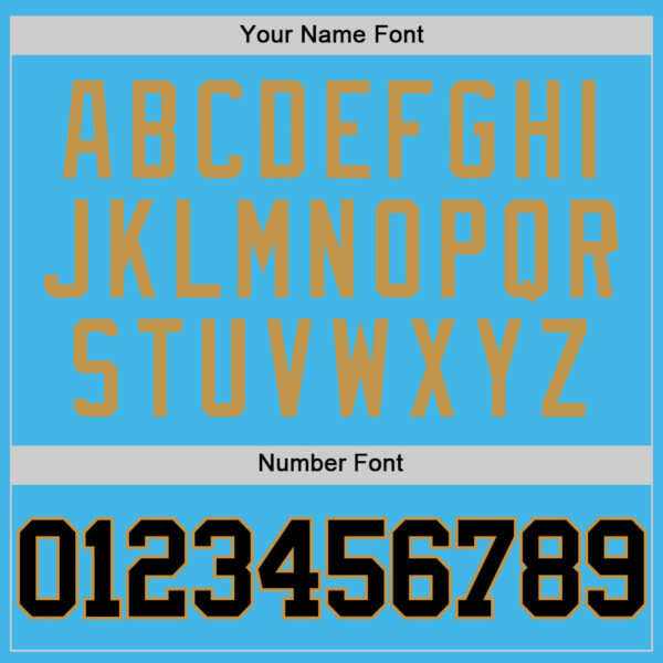 Custom Sky Blue Black-Old Gold Authentic Basketball Jersey