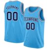 Custom Sky Blue Navy-White Authentic Basketball Jersey