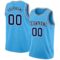 Custom Sky Blue Navy-White Authentic Basketball Jersey