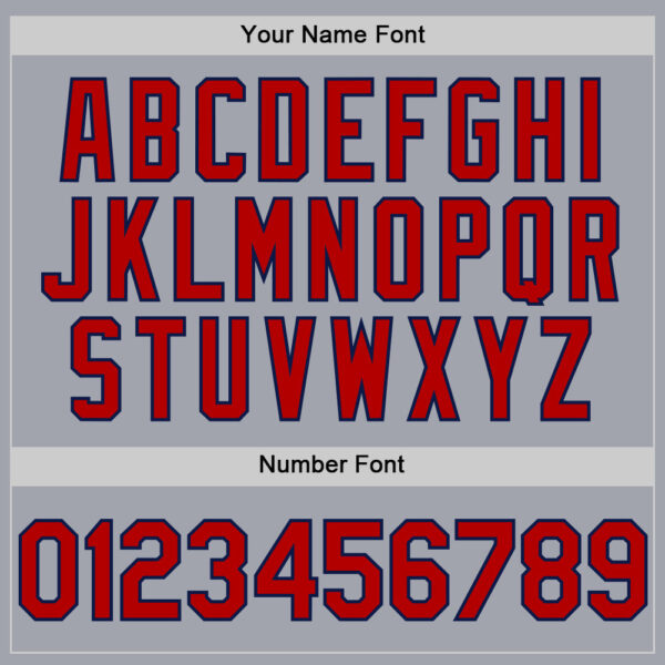 Custom Gray Red-Navy Authentic Sleeveless Baseball Jersey