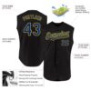 Custom Black Royal-Yellow Authentic Sleeveless Baseball Jersey