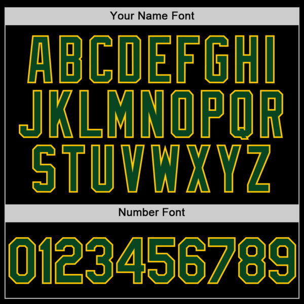 Custom Black Green-Yellow Authentic Sleeveless Baseball Jersey