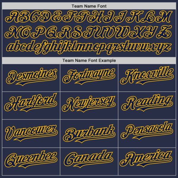 Custom Navy Gold Authentic Sleeveless Baseball Jersey