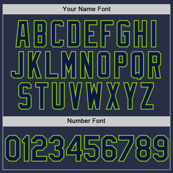 Custom Navy Neon Green Authentic Sleeveless Baseball Jersey