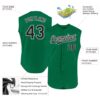 Custom Kelly Green Black-White Authentic Sleeveless Baseball Jersey