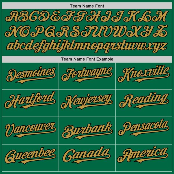 Custom Kelly Green Old Gold-Black Authentic Sleeveless Baseball Jersey