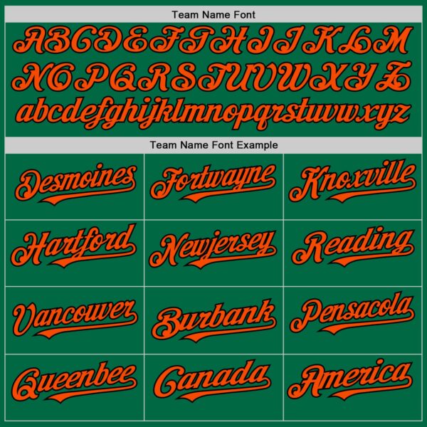 Custom Kelly Green Orange-Black Authentic Sleeveless Baseball Jersey