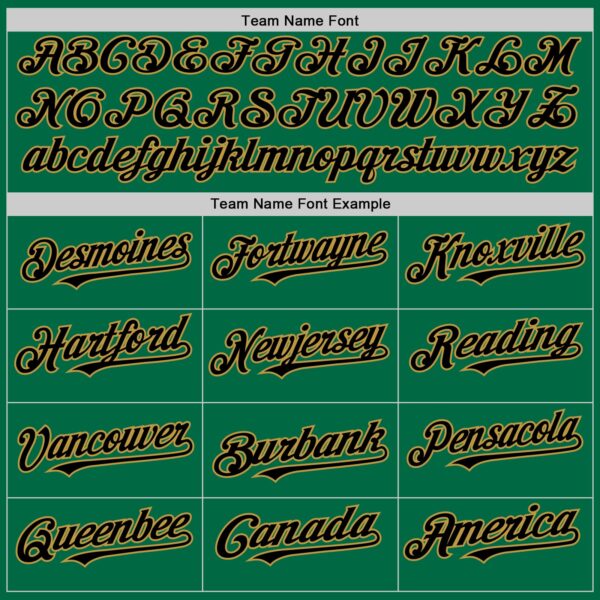 Custom Kelly Green Black-Old Gold Authentic Sleeveless Baseball Jersey