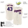 Custom Cream Royal-Red Authentic Sleeveless Baseball Jersey