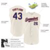 Custom Cream Royal-Orange Authentic Sleeveless Baseball Jersey