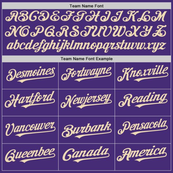 Custom Purple Cream Authentic Sleeveless Baseball Jersey