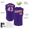 Custom Purple White-Red Authentic Sleeveless Baseball Jersey