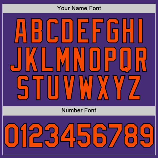 Custom Purple Orange-Black Authentic Sleeveless Baseball Jersey