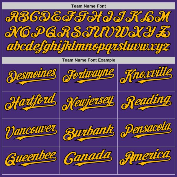 Custom Purple Black-Gold Authentic Sleeveless Baseball Jersey