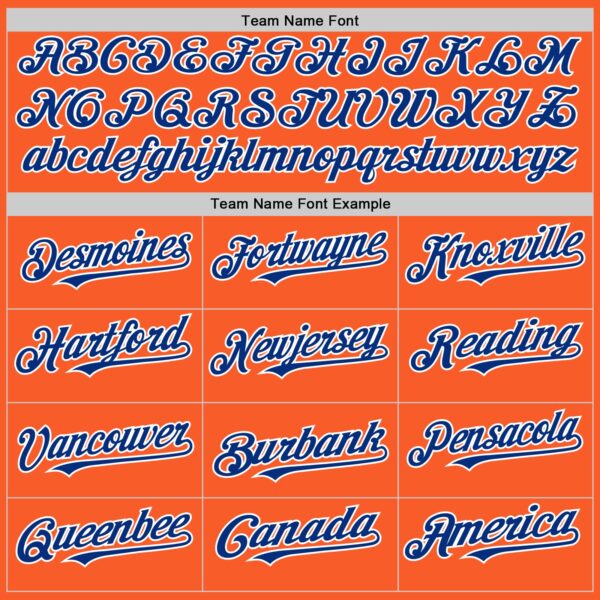 Custom Orange Royal-White Authentic Sleeveless Baseball Jersey