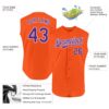 Custom Orange Purple-White Authentic Sleeveless Baseball Jersey
