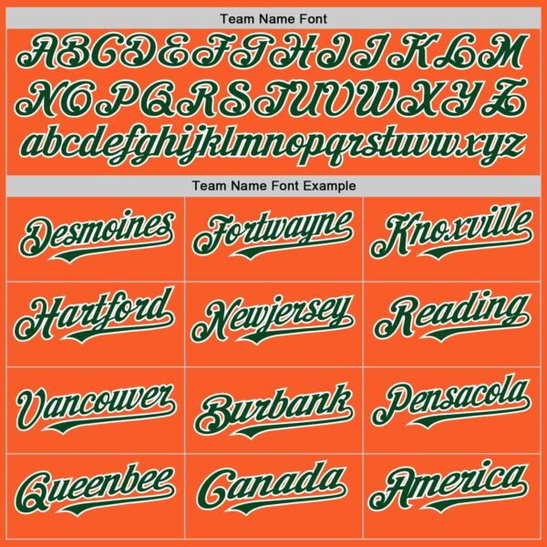 Custom Orange Green-White Authentic Sleeveless Baseball Jersey