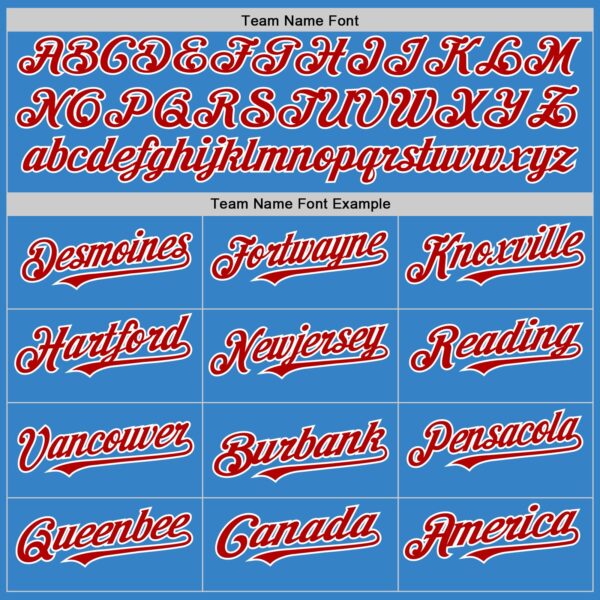 Custom Powder Blue Red-White Authentic Sleeveless Baseball Jersey