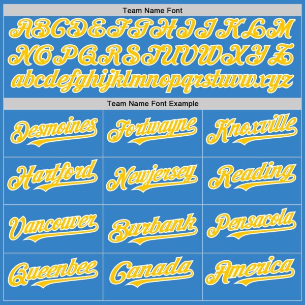 Custom Powder Blue Yellow-White Authentic Sleeveless Baseball Jersey