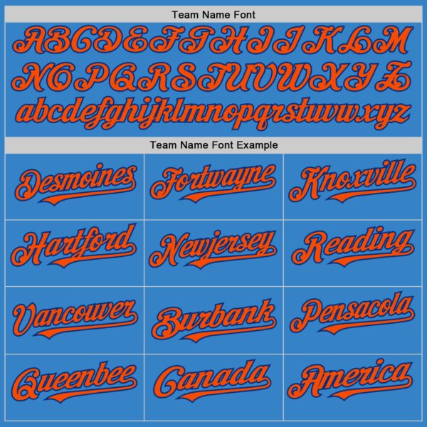 Custom Powder Blue Orange-Royal Authentic Sleeveless Baseball Jersey