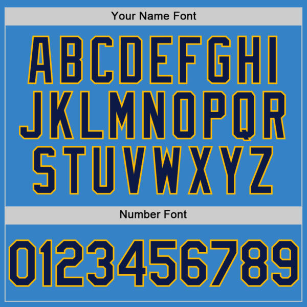 Custom Powder Blue Navy-Gold Authentic Sleeveless Baseball Jersey