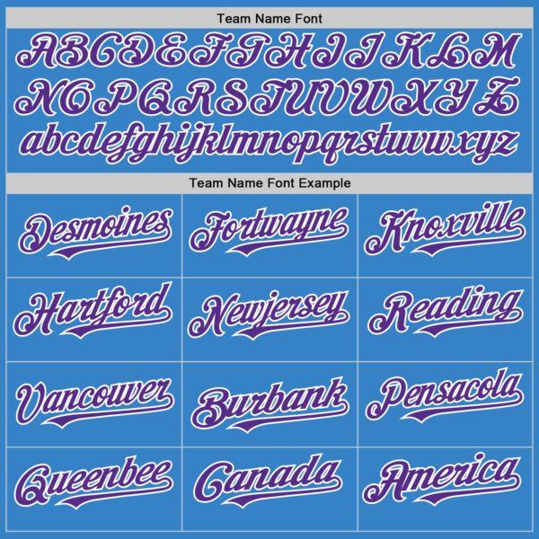 Custom Powder Blue Purple-White Authentic Sleeveless Baseball Jersey