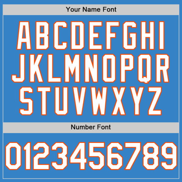 Custom Powder Blue White-Orange Authentic Sleeveless Baseball Jersey