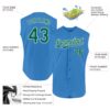 Custom Powder Blue Kelly Green-White Authentic Sleeveless Baseball Jersey