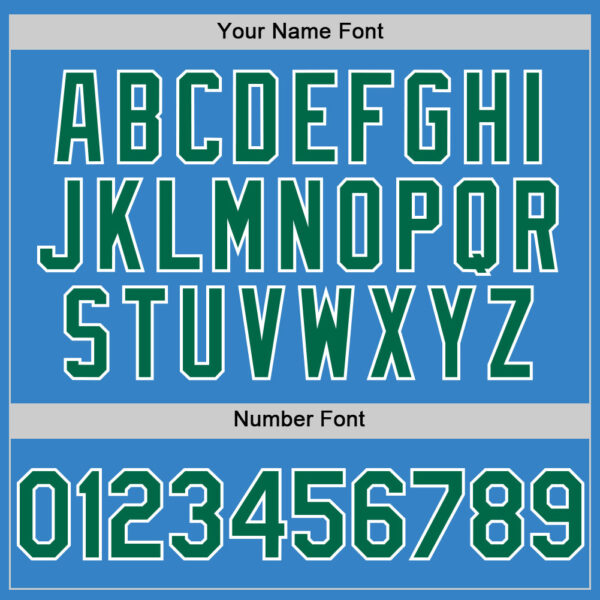 Custom Powder Blue Kelly Green-White Authentic Sleeveless Baseball Jersey