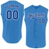 Custom Powder Blue Royal-White Authentic Sleeveless Baseball Jersey
