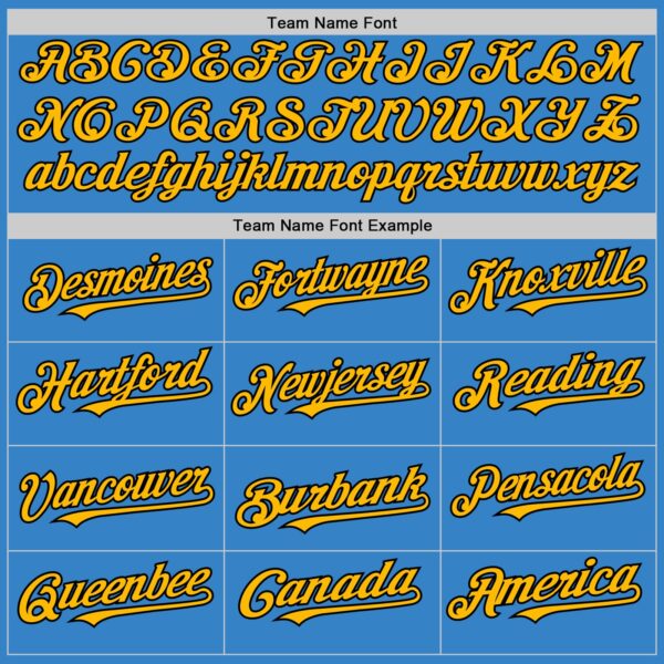 Custom Powder Blue Black-Gold Authentic Sleeveless Baseball Jersey