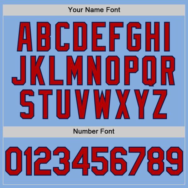 Custom Light Blue Red-Navy Authentic Sleeveless Baseball Jersey