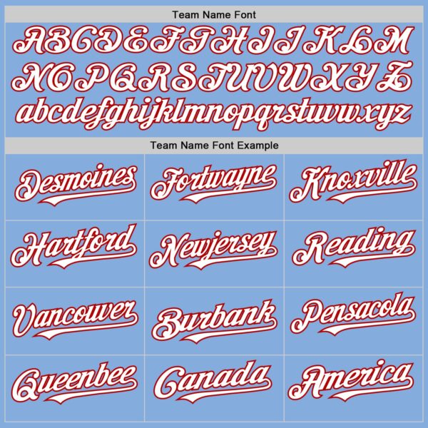 Custom Light Blue White-Red Authentic Sleeveless Baseball Jersey