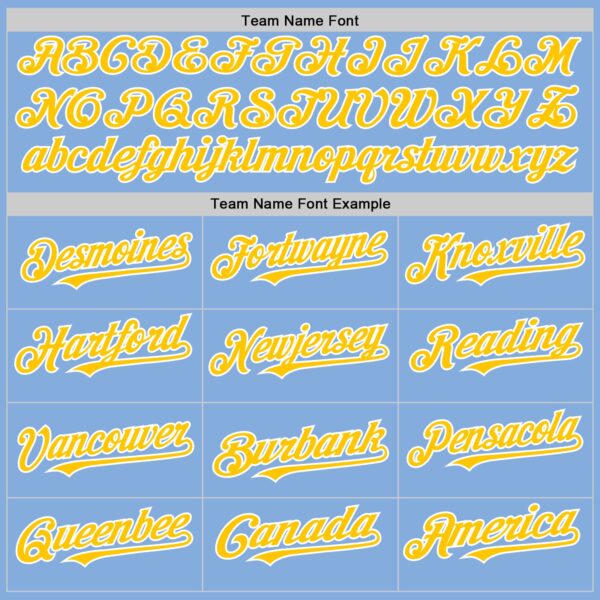 Custom Light Blue Yellow-White Authentic Sleeveless Baseball Jersey