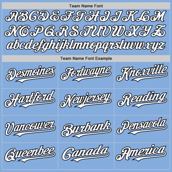 Custom Light Blue White-Black Authentic Sleeveless Baseball Jersey