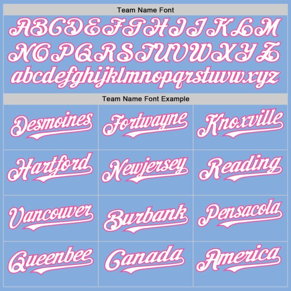 Custom Light Blue White-Pink Authentic Sleeveless Baseball Jersey