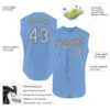 Custom Light Blue Gray-Steel Gray Authentic Sleeveless Baseball Jersey