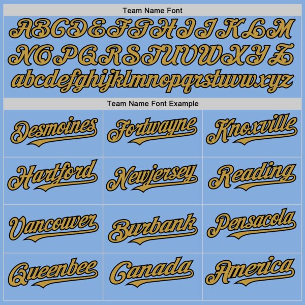 Custom Light Blue Black-Old Gold Authentic Sleeveless Baseball Jersey