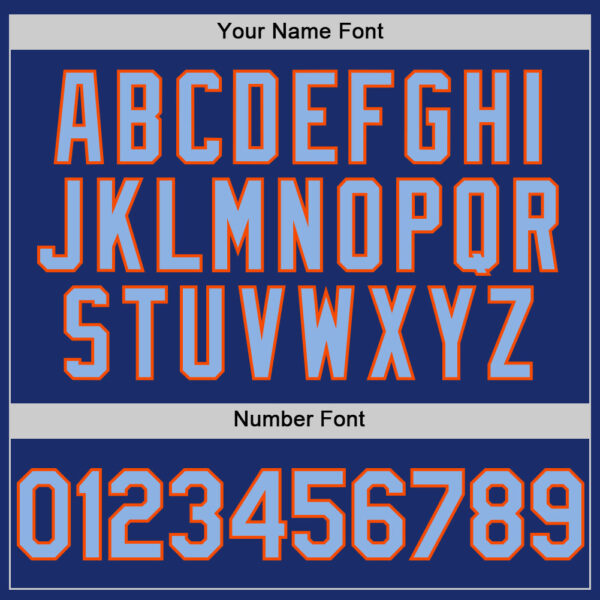 Custom Royal Light Blue-Orange Authentic Sleeveless Baseball Jersey