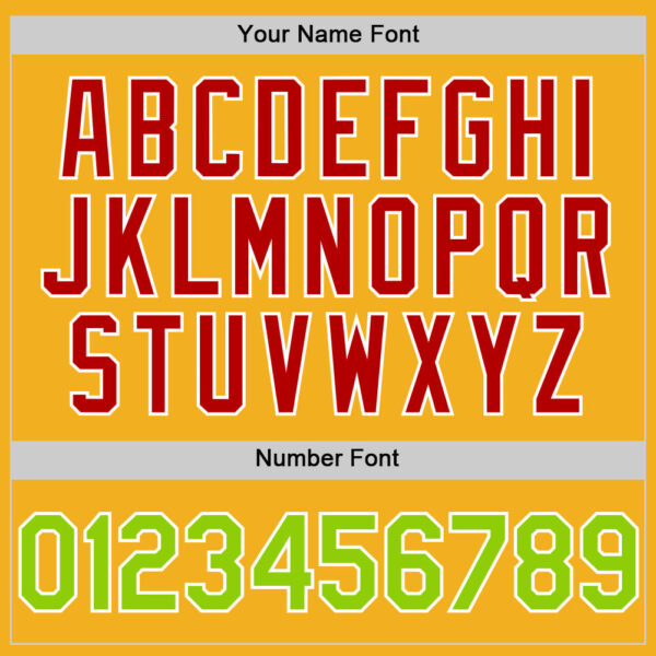 Custom Gold Neon Green-Red Authentic Sleeveless Baseball Jersey