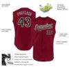 Custom Crimson Black-White Authentic Sleeveless Baseball Jersey