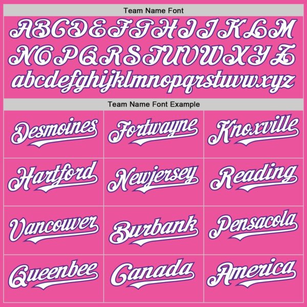 Custom Pink White-Purple Authentic Sleeveless Baseball Jersey