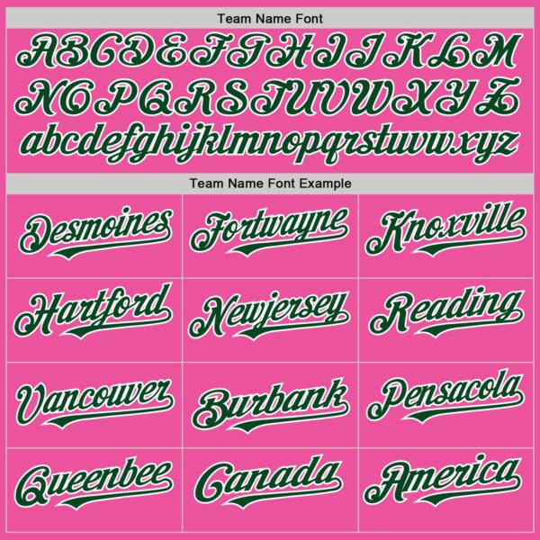 Custom Pink Green-White Authentic Sleeveless Baseball Jersey