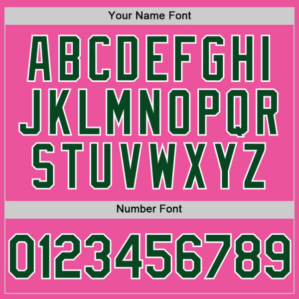 Custom Pink Green-White Authentic Sleeveless Baseball Jersey