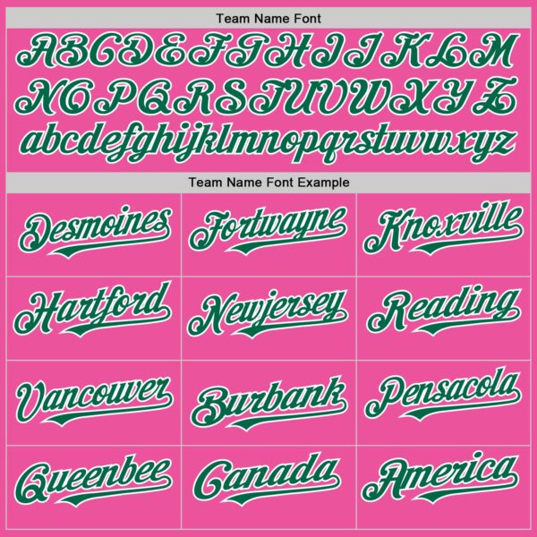 Custom Pink Kelly Green-White Authentic Sleeveless Baseball Jersey