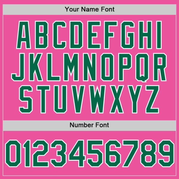 Custom Pink Kelly Green-White Authentic Sleeveless Baseball Jersey