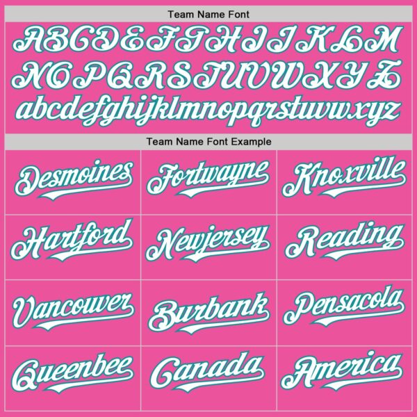 Custom Pink White-Teal Authentic Sleeveless Baseball Jersey
